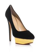 Thumbnail for your product : Charlotte Olympia Cindy suede pumps
