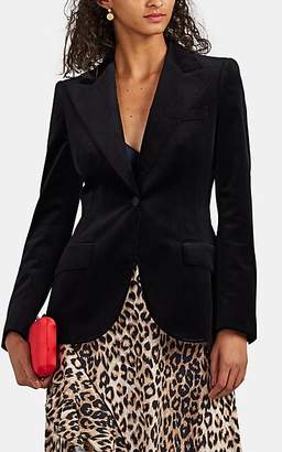 Dolce & Gabbana Women's Cotton Velvet One-Button Blazer - Black