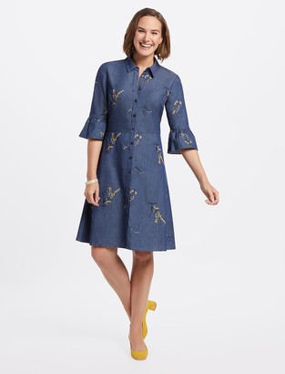 draper james chambray shirt dress