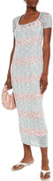 Thumbnail for your product : M Missoni Striped Ribbed-knit Midi Dress