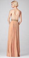 Thumbnail for your product : Mignon Pleated Embellished Illusion Low Back Evening Dresses