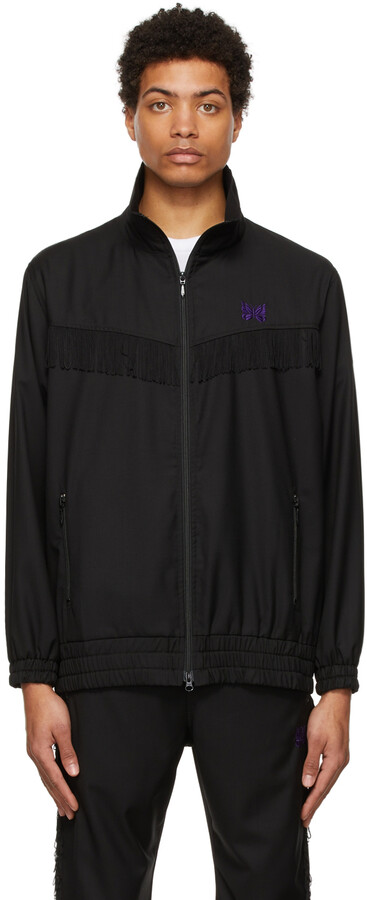 Needles Black Fringe Track Jacket - ShopStyle 