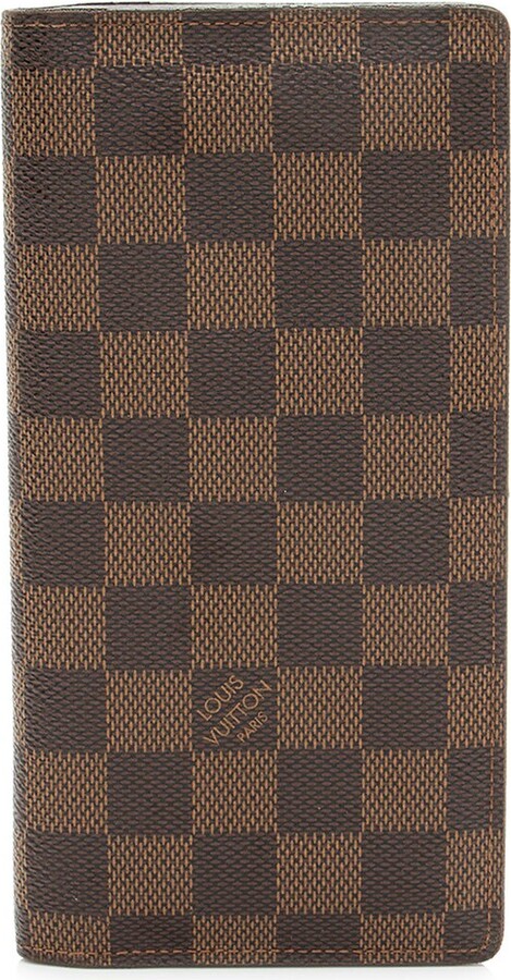 Louis Vuitton Brown Damier Ebene Coated Canvas Brazza Wallet (Authentic Pre-Loved)