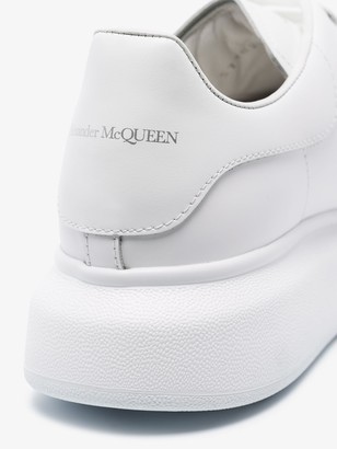 Alexander McQueen White and Silver Tone Oversized sneakers