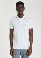 Thumbnail for your product : Paul Smith Slim-Fit White Zebra Logo Cotton Polo Shirt With Contrast Tipping
