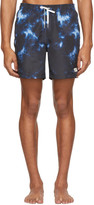 Thumbnail for your product : Bather Black and Blue Shibori Swim Shorts