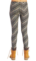 Thumbnail for your product : Wet Seal Geometric Print Brushed Leggings