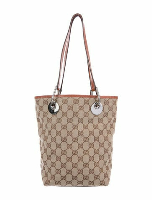 Gucci GG Canvas Small Eclipse Tote Beige - ShopStyle