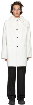 Kassl Editions White Oil Above The Knee Coat