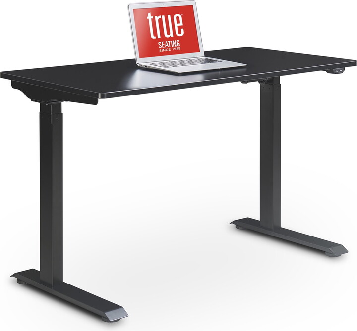 TrueSeating True Seating Ergo Height Adjustable Electric Standing Desk, Black