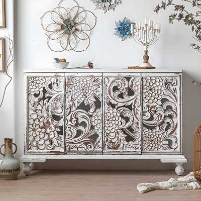 American Country Solid Wood Entry Cabinet