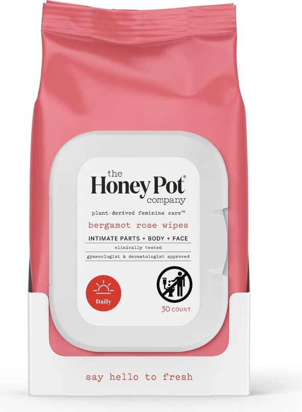 The Honey Pot Company The Honey Pot Bergamot Rose Wipes 30ct