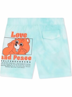 Dolce & Gabbana Children Love And Peace swimming shorts
