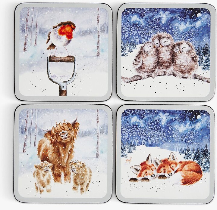 Wrendale Designs Christmas CorkBacked Coasters ShopStyle