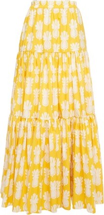 pineapple maxi skirt