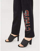 Thumbnail for your product : HERON PRESTON Crystal-embellished woven jogging bottoms