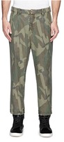 Thumbnail for your product : Nobrand Pleat front camouflage canvas cropped pants