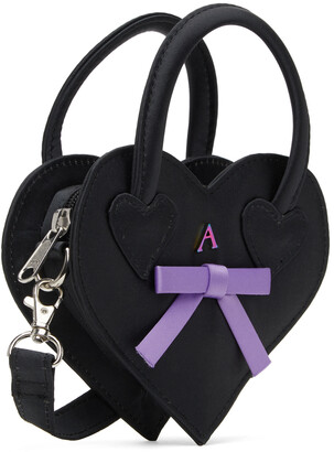 Ashley Williams Black Mini Heart Bag