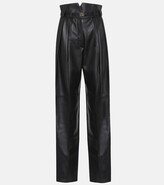 Thumbnail for your product : Fendi High-rise leather straight pants