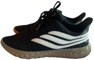 adidas black fabric trainers