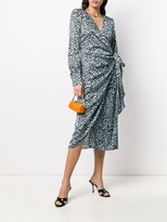 Thumbnail for your product : The Andamane Leonado leopard-print satin wrap dress