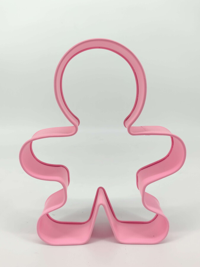 DC Christmas Metal Pink Gingerbread Cutter Decor, 10 inches Height, by Holiday Time