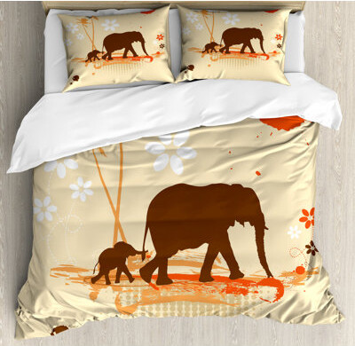Ambesonne Elephant Duvet Cover Set
