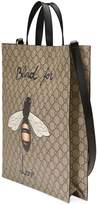 Thumbnail for your product : Gucci Bee print soft GG Supreme tote