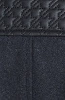 Thumbnail for your product : GUESS Faux Leather Trim Stand Collar Wool Blend Coat