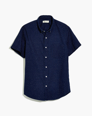 Madewell Short-Sleeve Button-Down Shirt in Indigo Dots