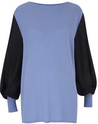 Amanda Wakeley China Sweater With Sheer Sleeve