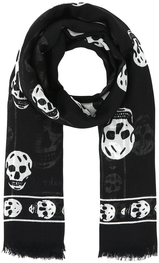 skull print scarf