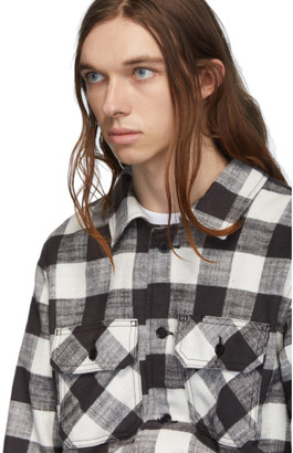 Naked and Famous Denim Black and White Slubby Check Work Shirt