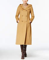 Thumbnail for your product : Anne Klein Hooded Wool-Blend Double-Breasted Maxi Coat