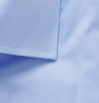 Hackett Blue Mayfair Slim-fit Cotton-poplin Shirt - Blue