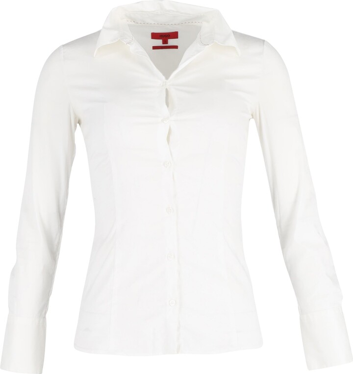 HUGO BOSS by Button-down Shirt in White Cotton