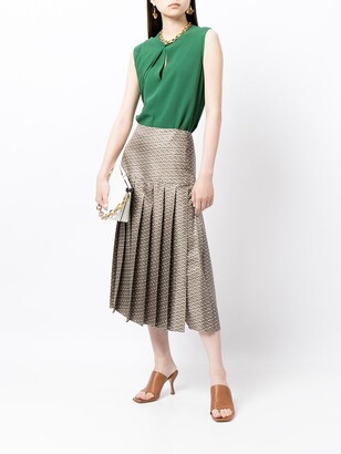 Joseph Sarina chevron-print skirt