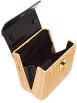 Thumbnail for your product : Sparrows Weave - The Classic Wicker And Leather Top-handle Bag - Womens - Navy