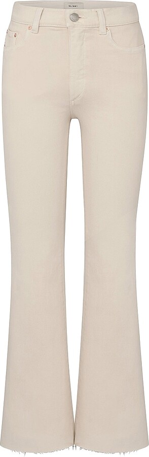 DL1961 Women's Bridget Boot High Rise Instasculpt Crop Jeans - Flax - Size 23