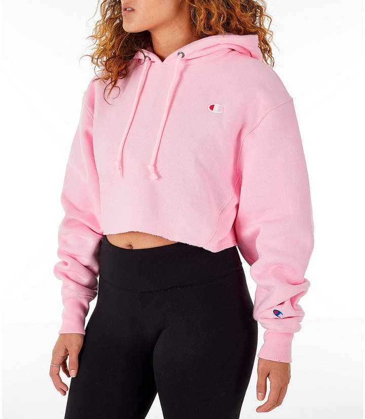 pink champion hoodie womens