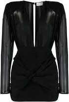 Thumbnail for your product : Magda Butrym Ruched-Detail Silk Mini Dress