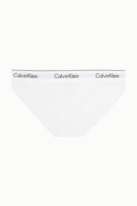 Calvin Klein Underwear Modern Cotton Stretch Cotton-blend Briefs - White -  ShopStyle Panties