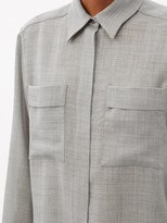 Thumbnail for your product : Raey Sheer Wool-blend Shirt - Grey Marl