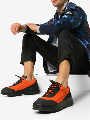 Camper Orange X Kiko Kostadinov leather trim low-top sneakers