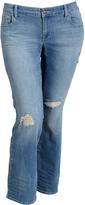 Thumbnail for your product : Old Navy Women's Plus The Rockstar Distressed Boot-Cut Jeans