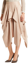 Thumbnail for your product : Barbara Casasola Draped Asymmetric Silk-Crepe Skirt