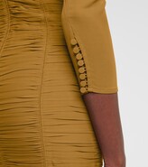 Thumbnail for your product : Self-Portrait Off-shoulder ruched crepe minidress