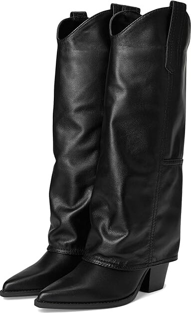 Marc Fisher LTD Harlo Women's Boots Black Leather : 8.5 M, Leather/Rubber/Textile