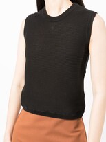 Thumbnail for your product : Chanel Pre Owned 1990s CC ribbed sleeveless top