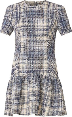Shoshanna Eleanor Plaid Tweed Minidress
